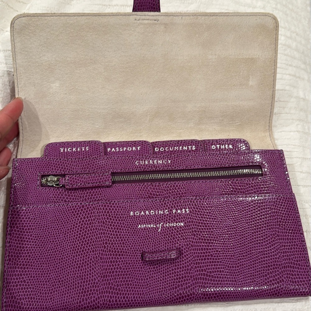 Aspinal of London Textured Clutch Document Wallet